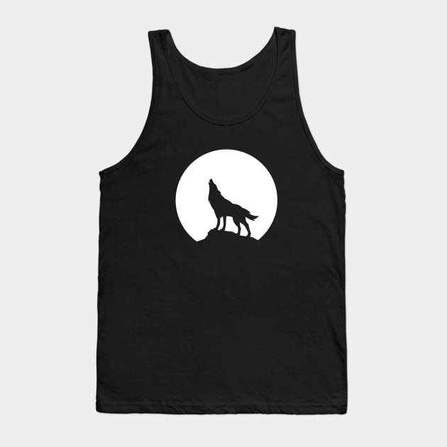 wolf and moon Tank Top by jjsealion